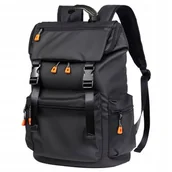 Torby na laptopy - Plecak Na Laptopa Biznesowy deForde Wodoodporny Pojemny z USB Czarny - miniaturka - grafika 1