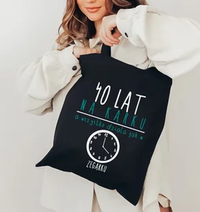 Czarna torba na 40 urodziny - idealna na prezent na 40 -stkę - Torby i wózki na zakupy Czarna torba na 40 urodziny - idealna na prezent na 40 -stkę - Torby i wózki na zakupy - miniaturka - grafika 1