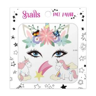 Snails, Naklejki na twarz Face Tattoo Snails - Unicorn Crown - Zabawy w naśladowanie dorosłych - miniaturka - grafika 1