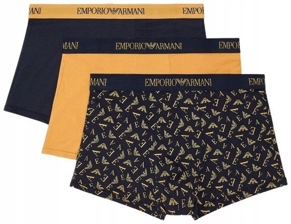 EMPORIO ARMANI UNDERWEAR ORYGINALNE BOKSERKI MĘSKIE 3-PACK BOX XL