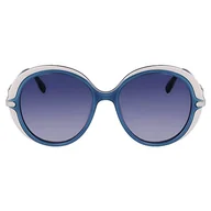 Okulary przeciwsłoneczne - KARL LAGERFELD Damskie okulary przeciwsłoneczne Kl6084s, błękitne/białe, 70, błękitny/biały - miniaturka - grafika 1