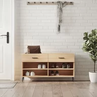 Wieszaki i stojaki - vidaXL Ławka z miejscem na buty, dąb sonoma, 102x35x55 cm - miniaturka - grafika 1