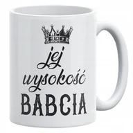 Kubki - Kubek ceramiczny 330 ml Na Dzień Babci Prezent Upominek Jej Wysokość Babcia - miniaturka - grafika 1