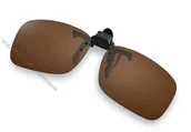 Akcesoria do okularów - Nakładki przeciwsłoneczne polaryzacyjne na okulary korekcyjne - brązowe NA-154 - miniaturka - grafika 1
