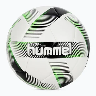 Piłka do piłki nożnej Hummel Storm FB white/black/green rozmiar 3 - Piłka nożna - miniaturka - grafika 1