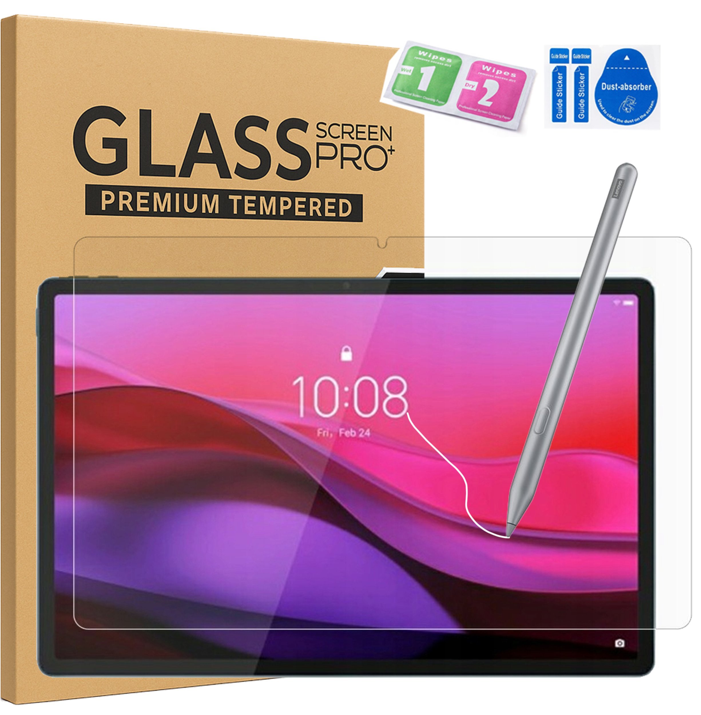 4kom.pl Szkło hartowane do Lenovo Yoga Tab Plus 12.7 2025 - ochrona ekranu 9H TB520FU