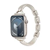 Akcesoria do smartwatchy - Pasek LUNA A00302 do Apple Watch 3/4/5/6/7/8/SE (38/40/41mm) Srebrny - miniaturka - grafika 1