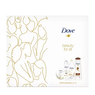 Dove Zestaw prezentowy, SILKY, żel pod prysznic 250 ml + dezodorant 150 ml + szampon 250 ml + krem 300 ml 8710522987223 - Zestawy kosmetyków damskich - miniaturka - grafika 1