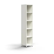 Regały biurowe - Regał QBUS, 4 półki, nóżki, 2020x400x400 mm, biały - miniaturka - grafika 1
