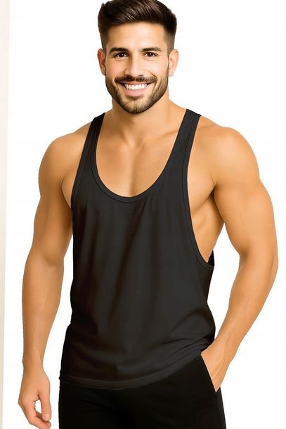 Koszulka Męska Tank-top Na Ramiączkach Wycięta Siłownię Sport Bokserka M