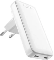 Ładowarki do telefonów - Fixed Ładowarka sieciowa z wymiennymi końcówkami Slim Traveller 45W 2x USB-C PD 3.0 GaN, EU, USA, UK, AUS, biała - miniaturka - grafika 1