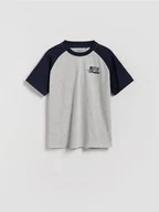 Koszulki dla chłopców - Reserved - T-shirt z nadrukiem - jasnoszary - miniaturka - grafika 1