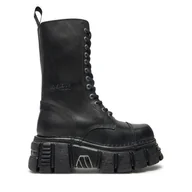 Glany damskie - Glany NEW ROCK M-MILI211-C14 Czarny - miniaturka - grafika 1