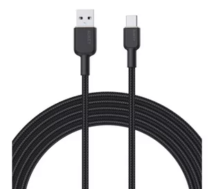 Aukey CB-NAC2-BK USB-A - USB-C, PD 60W, 1,8m, czarny - Kable USB - miniaturka - grafika 1