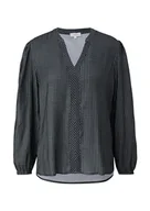 Bluzki damskie - s.Oliver damska bluzka z długim rękawem, zielona, 44, zielony, 44 - miniaturka - grafika 1