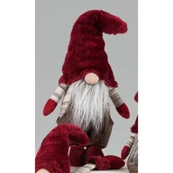 Ozdoby bożonarodzeniowe - Skrzat tekstylny krasnal stojący 42 cm czerwony - miniaturka - grafika 1