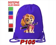 Worki na buty - Worek Szkolny Na Wf Buty Sportowy Dla Dziecka Pieski 5 Wzorów + Imię - miniaturka - grafika 1