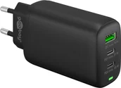Ładowarki do telefonów - Ładowarka sieciowa 2x USB-C USB 65W Goobay CZARNA - miniaturka - grafika 1