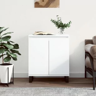 vidaXL Komoda, biała, 60x35x70 cm, materiał drewnopochodny - Komody - miniaturka - grafika 1