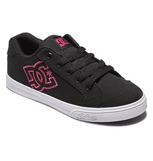 Buty dla dziewczynek - DC Shoes Dziewczęce sneakersy Chelsea, Black Pink Stencil, 28 EU - grafika 1