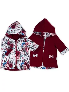 Niemowlęcy płaszczyk dwustronny bordowy Nicol,r.74 - Płaszcze damskie - miniaturka - grafika 1