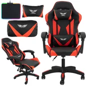 Fotele gamingowe - Fotel gamingowy Artnico Geto 1.0 czarno-czerwony - miniaturka - grafika 1