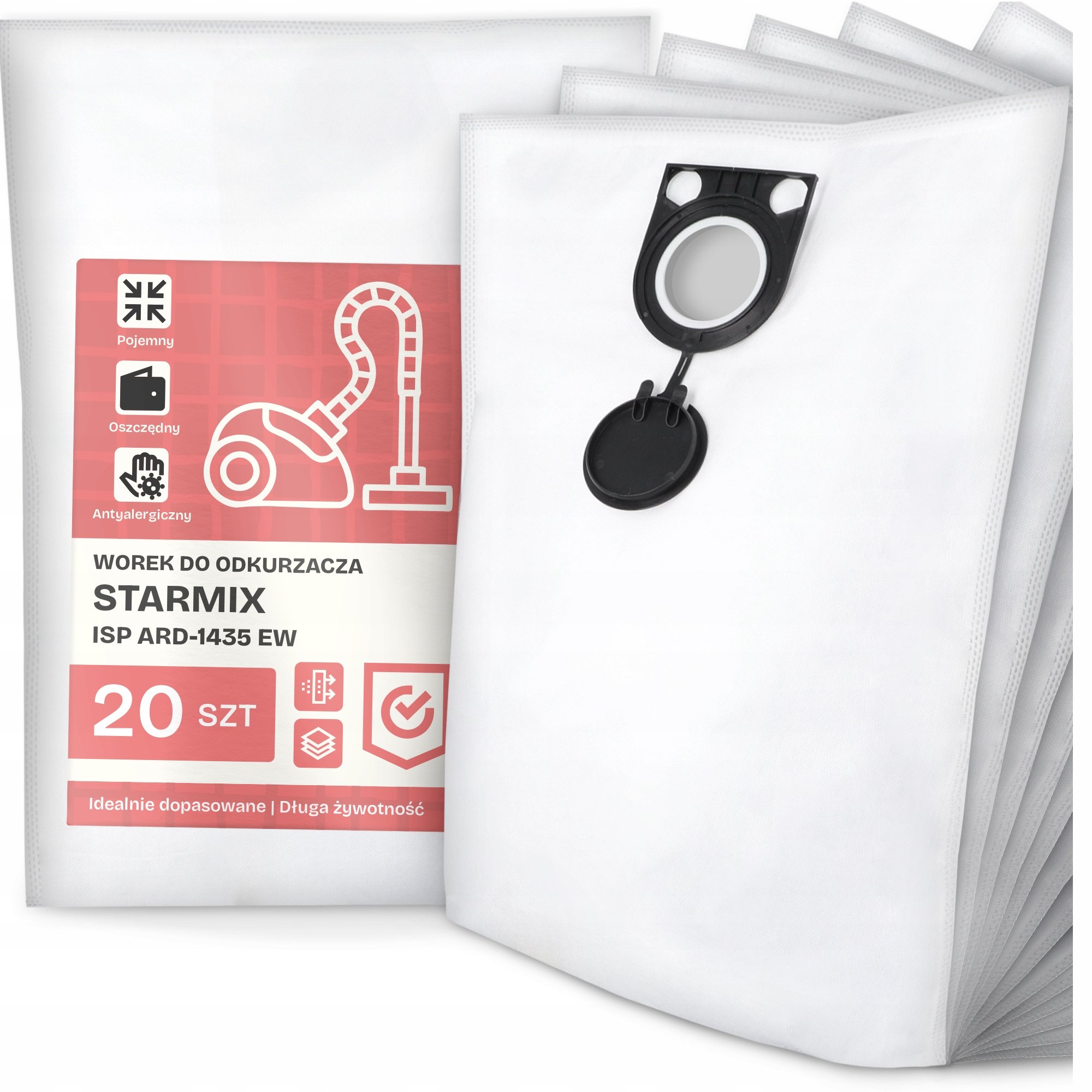 20x Worek do Odkurzacza Starmix Isp ARD-1435 Ew Syntetyczny Pojemny Duży G9