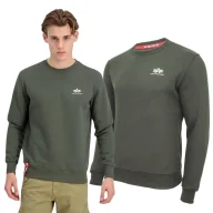 Odzież taktyczna i umundurowanie - Bluza Alpha Industries Small Logo Basic 188307 142 - Oliwkowa - miniaturka - grafika 1