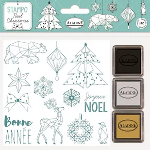 Stempelki Bożonarodzeniowe Origami - Scrapbooking - miniaturka - grafika 1