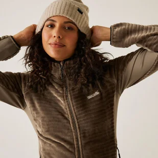 Regatta Polar damski z kapturem Endra Brązowy, Rozmiar: 40 - Bluzy damskie - miniaturka - grafika 1