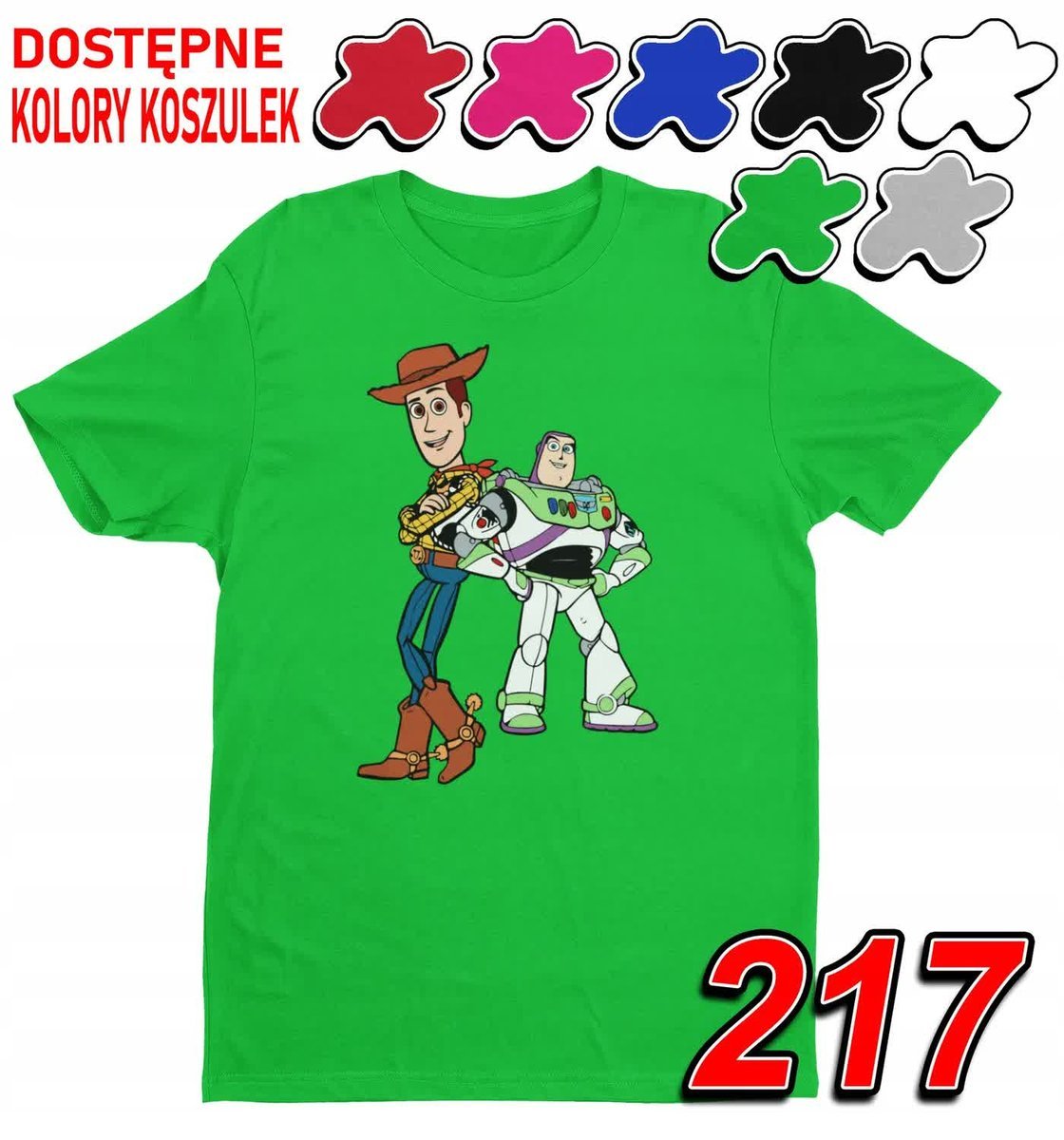 Dziecięca Koszulka T-Shirt Z Nadrukiem Toy Story Chudy- L 146-152