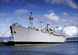 Liberty Ship S.S. Jeremiah O’Brien slid down the ways at the New England Shipbuilding Corporation in South Portland, Maine., Carol Highsmith - plakat - Plakaty - miniaturka - grafika 1