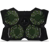 Podkładki chłodzące pod laptopa - Podkładka chłodząca pod notebook, Bora, podświetlane wentylatory, czarna, SureFire, 4 wentylatory - miniaturka - grafika 1