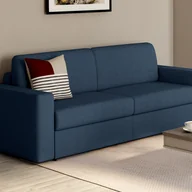 Sofy i kanapy - Kanapa 3-osobowa rozkładana typu express z granatowej tkaniny COGLIO - miniaturka - grafika 1