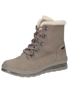 Caprice Damskie ciepłe buty 9-26205-43, modne kozaki, taupe NUBUC, 40 EU, taupe nubuc, 40 EU - Kozaki damskie - miniaturka - grafika 1