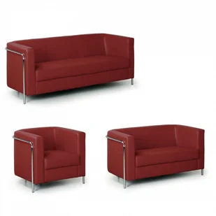 B2B Partner Sofa CLUB, 3-miejscowa, bordowy XP-124-3 180192# - Sofy i kanapy - miniaturka - grafika 2