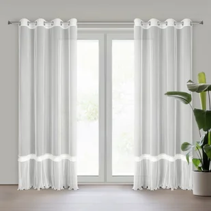 Firana Megan 140x250 cm na przelotkach - Firany - miniaturka - grafika 1