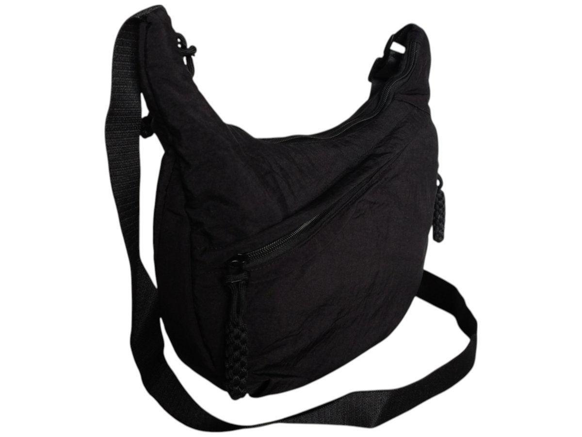 Torebka Damska, Modna Mała Listonoszka Na Ramie, Czarna Torba Z Tkaniny