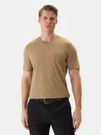 Koszulki męskie - BOSS T-Shirt Thompson 01 50468347 Khaki Regular Fit - miniaturka - grafika 1