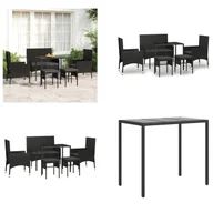 Meble ogrodowe - vidaXL 6-częściowy zestaw wypoczynkowy do ogrodu z poduszkami z czarnego polirattanu - Zestaw wypoczynkowy do ogrodu - Zestawy wypoczynkowe do ogrodu - Zestaw wypoczynkowy na zewnątrz - Zestaw wypoczynkowy na taras - miniaturka - grafika 1