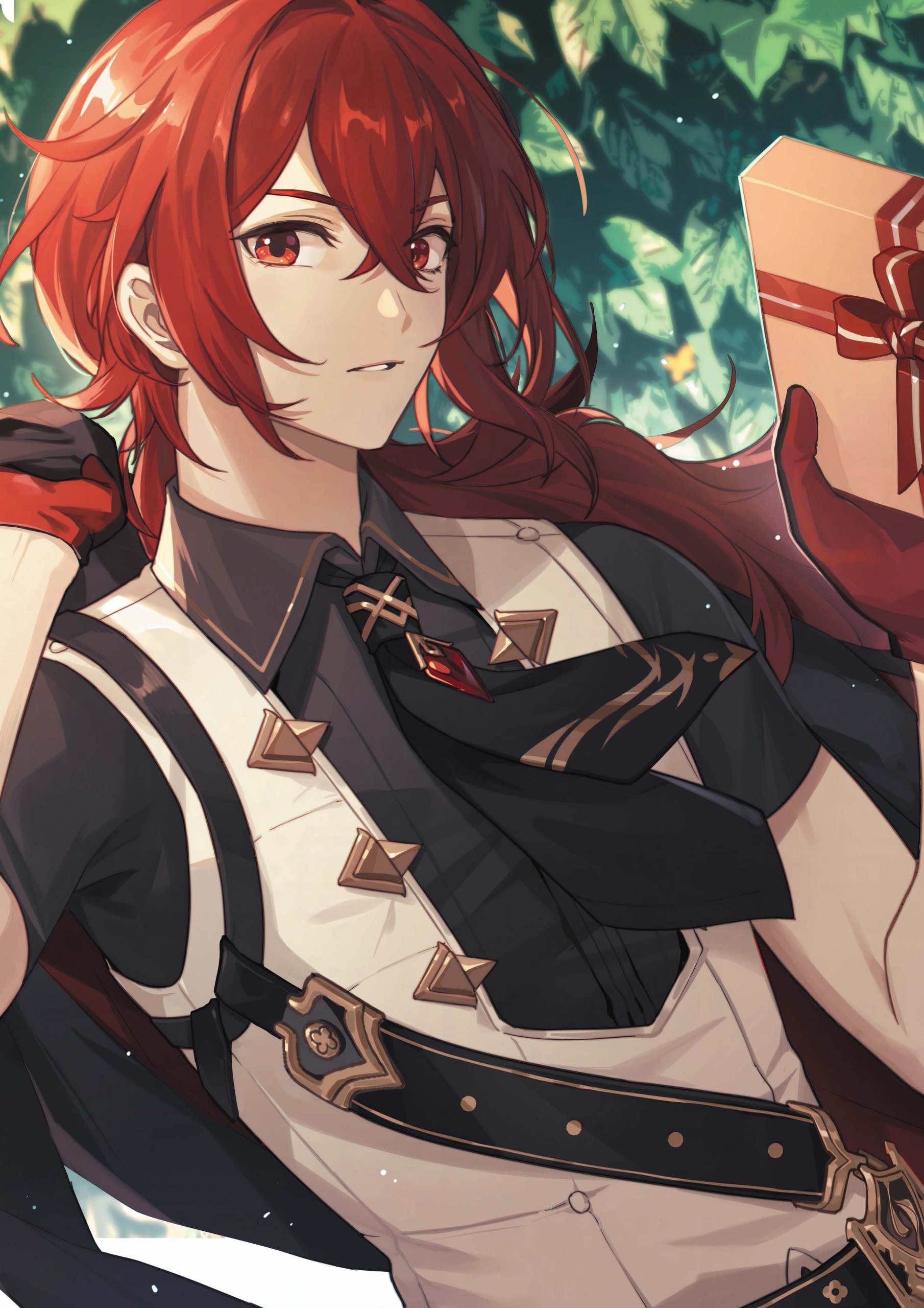 Plakat A3 Genshin Impact Anime Gra Diluc Ragnvindr