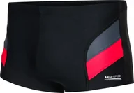 Kąpielówki męskie - Aqua-Speed Spodenki pływackie ARON czarno-czerwone M-5XL Aqua Speed Rozmiar 4XL - miniaturka - grafika 1