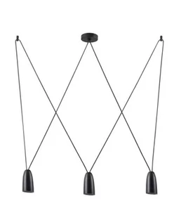 Maxlight Loftowa LAMPA wisząca SISTEMA P0399 metalowa OPRAWA regulowany ZWIS pająk czarny P0399 - Lampy sufitowe - miniaturka - grafika 1
