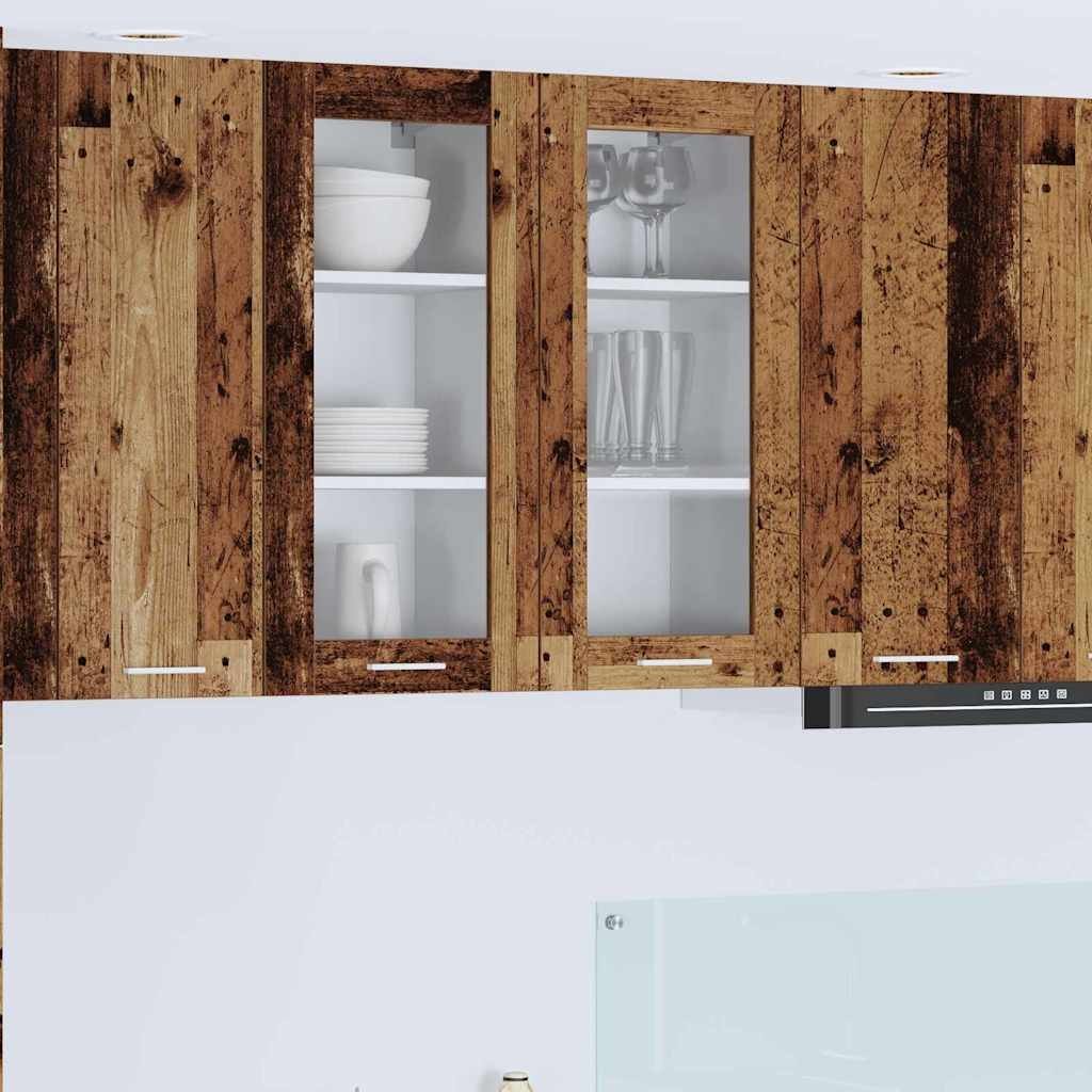 vidaXL vidaXL Szafka wisząca z drzwiami 2 pcs Stare drewno 40 x 31 x 80 cm