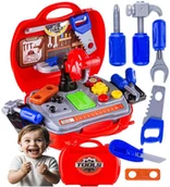 Mały majsterkowicz - WARSZTAT dziecięcy stolarski WALIZKA Z Narzędziami do zabawy Przenośny - miniaturka - grafika 1