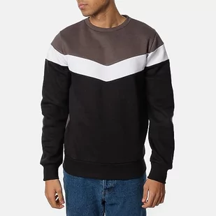 HOPENLIFE Elrond bluza męska trójkolorowa okrągły dekolt Anthra biały czarny S, Anthra Biały Czarny, S - Bluzy męskie - miniaturka - grafika 1