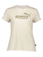 Koszulki i topy damskie - Puma Koszulka "Essential+" w kolorze beżowym - miniaturka - grafika 1