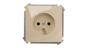 Gniazdka elektryczne - Kontakt Simon Gniazdo ścienne Basic z/u (moduł) BMGZ1.01/12 beżowy - miniaturka - grafika 1