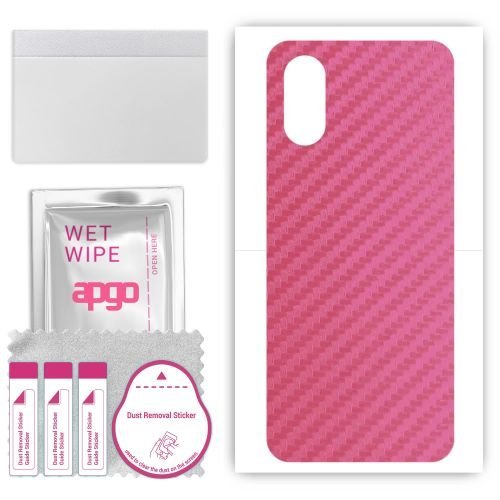 folia naklejka skórka strukturalna na TYŁ do Sony Xperia 1 VI - Carbon Różowy - apgo SKINS