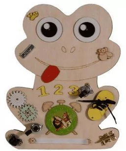﻿MONTESSORI Tablica Manipulacyjna ŻABKA - Zabawki interaktywne dla dzieci - miniaturka - grafika 1